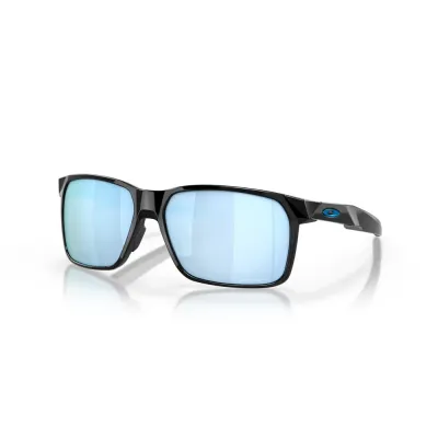 Oakley Portal X Sunglasses Polished Black/Prizm Deep Water Polarized