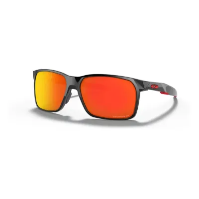 Oakley Portal X Sunglasses Polished Black/Prizm Ruby Polarized