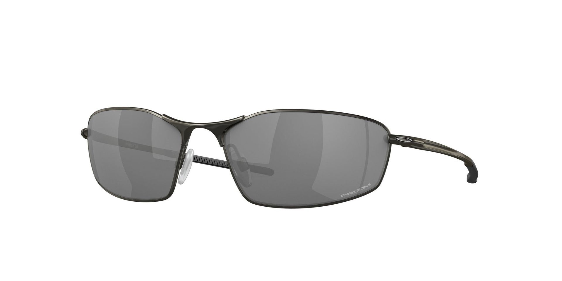 Oakley Mężczyzna Oakley OO4141 WHISKER 414101 Okulary przeciwsłoneczne Metal Czarny Szary Okrągły Normalna Prizm - Image 1