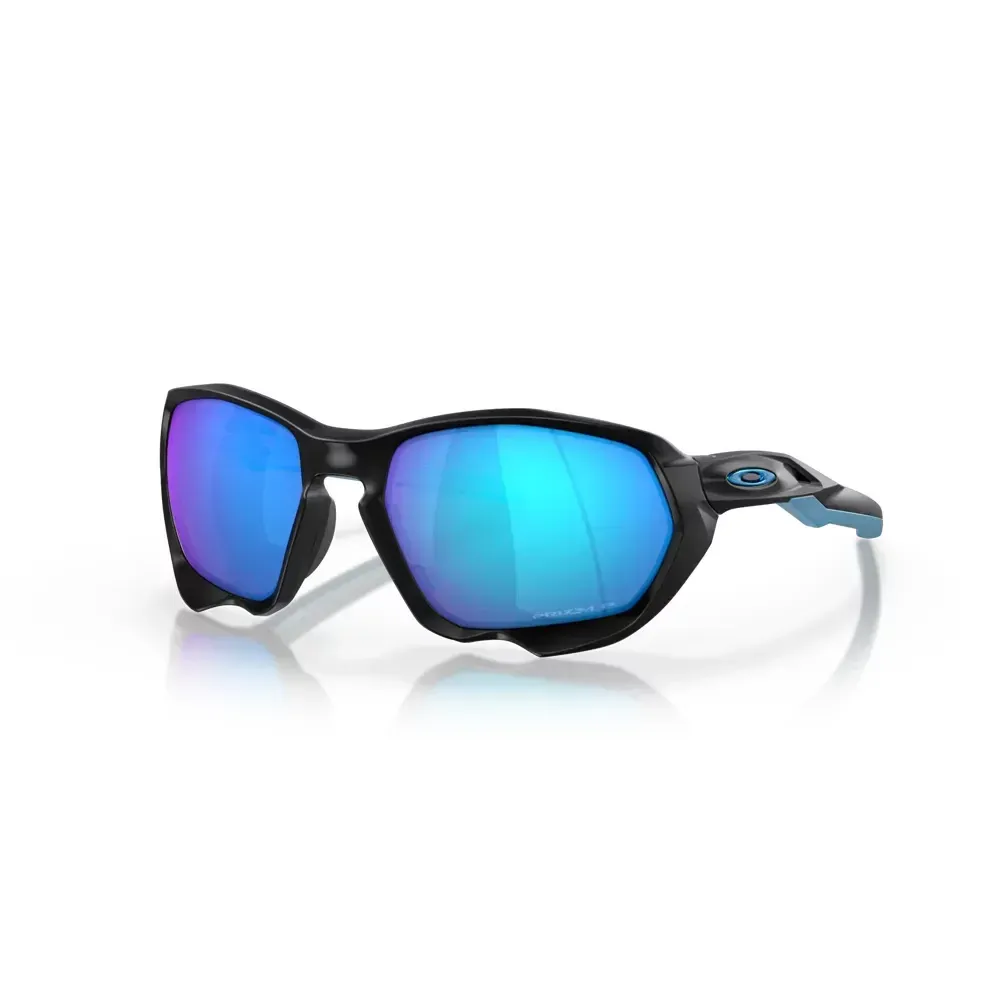 Oakley Plazma Sunglasses Matt Black/Prizm Sapphire Polarized - Image 1