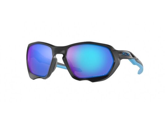 Oakley Plazma Sunglasses Matt Black/Prizm Sapphire Polarized - Thumbnail 2