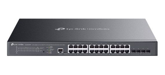 TP-Link Omada SG3428XMPP network switch Managed L2+ Gigabit Ethernet (10/100/1000) Power over Ethernet (PoE) 1U Black - Image 1