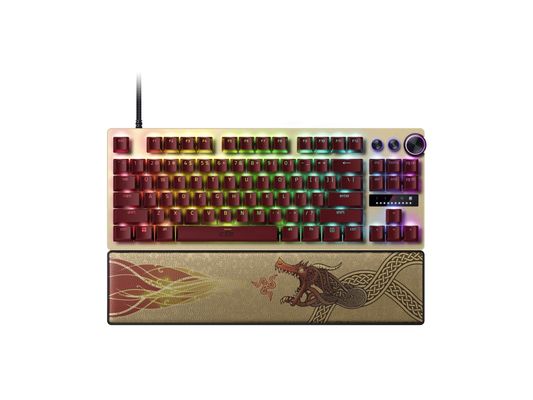 Razer Huntsman V3 Pro Tenkeyless keyboard Gaming USB QWERTY UK International Gold, Yellow