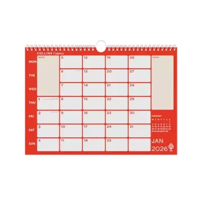 Collins Memo Calendar A4 2026 CMCA4-26 - 822161