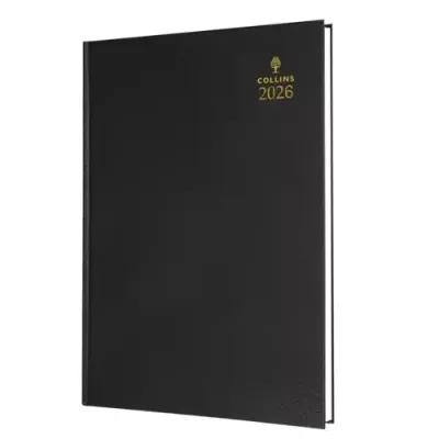 Collins 44 Desk Diary A4 Day to Page 2026 Black 44.99-26 - 822172