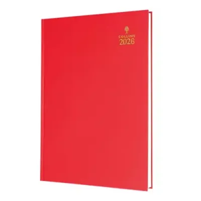 Collins 35 Desk Diary A5 Week to View 2026 Red 35.15-26 - 823311