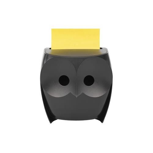 Post-it Z-Notes Dispenser Owl Black + 2 Packs Post-it Super Sticky Z-Notes 45 Sheets per Pad - 7100322315 - Image 1