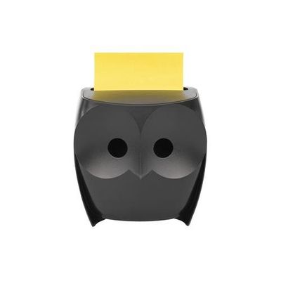 Post-it Z-Notes Dispenser Owl Black + 2 Packs Post-it Super Sticky Z-Notes 45 Sheets per Pad - 7100322315