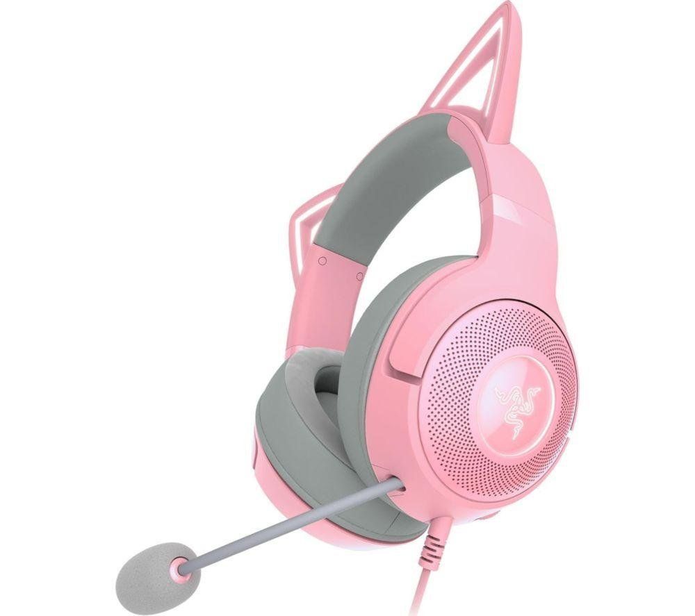 Razer Kraken Kitty V3 X Wired 3.5mm Quartz Pink Gaming Headset - Image 1