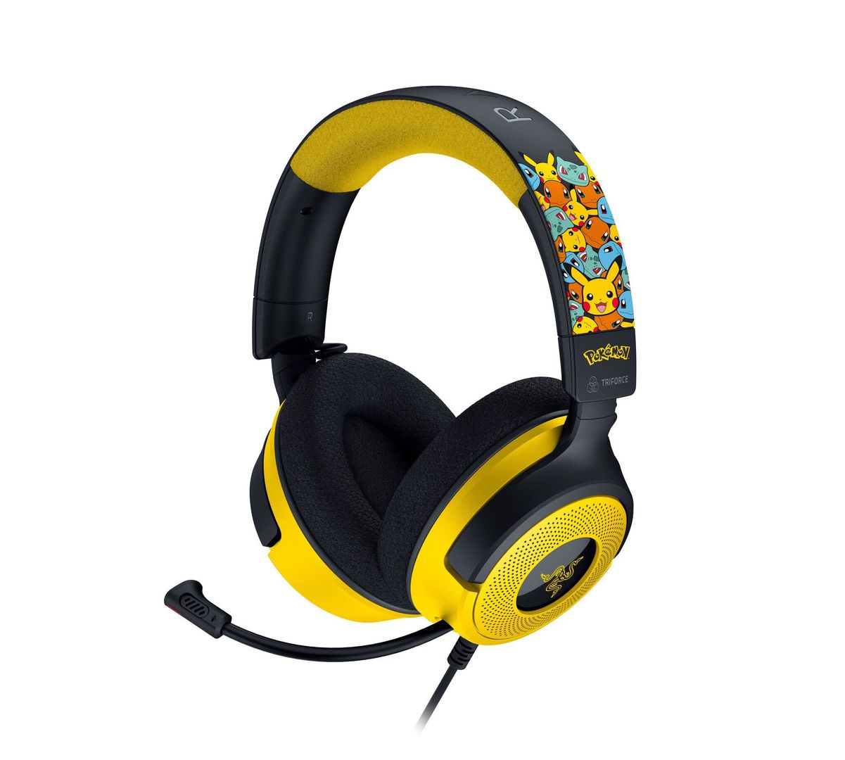 RAZER Kraken V4 X 7.1 Gaming Headset - Pokemon Kanto Starters Edition, Yellow - Image 1