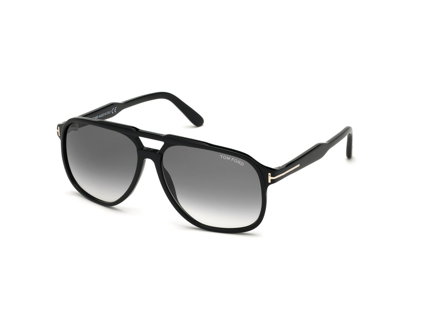 TOM FORD Mężczyzna TOM FORD FT0753 RAOUL 01B Okulary przeciwsłoneczne Acetat Czarny Szary Kwadratowy Normalna Zacieniony - Image 1