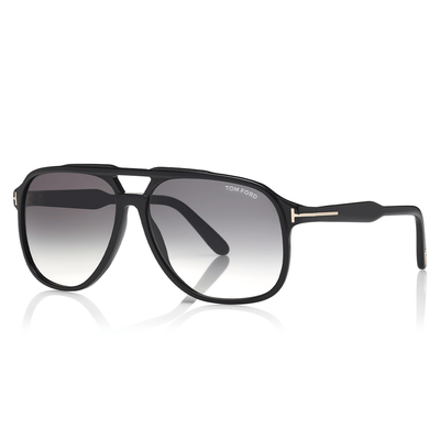 TOM FORD Mężczyzna TOM FORD FT0753 RAOUL 01B Okulary przeciwsłoneczne Acetat Czarny Szary Kwadratowy Normalna Zacieniony - Thumbnail 2