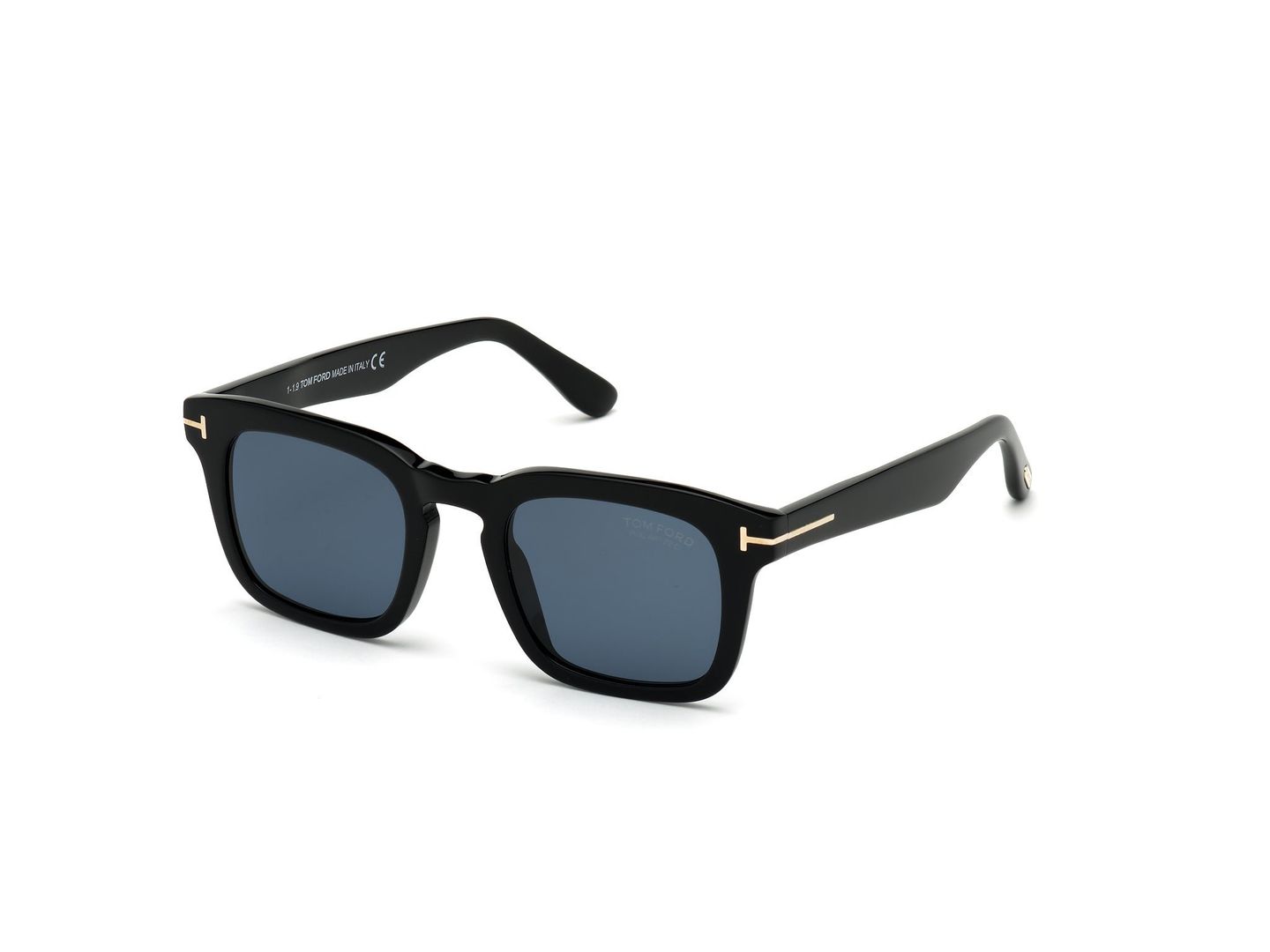 TOM FORD Mężczyzna TOM FORD FT0751 DAX 01V Okulary przeciwsłoneczne Acetat Czarny Niebieski Kwadratowy Spolaryzowane - Image 1