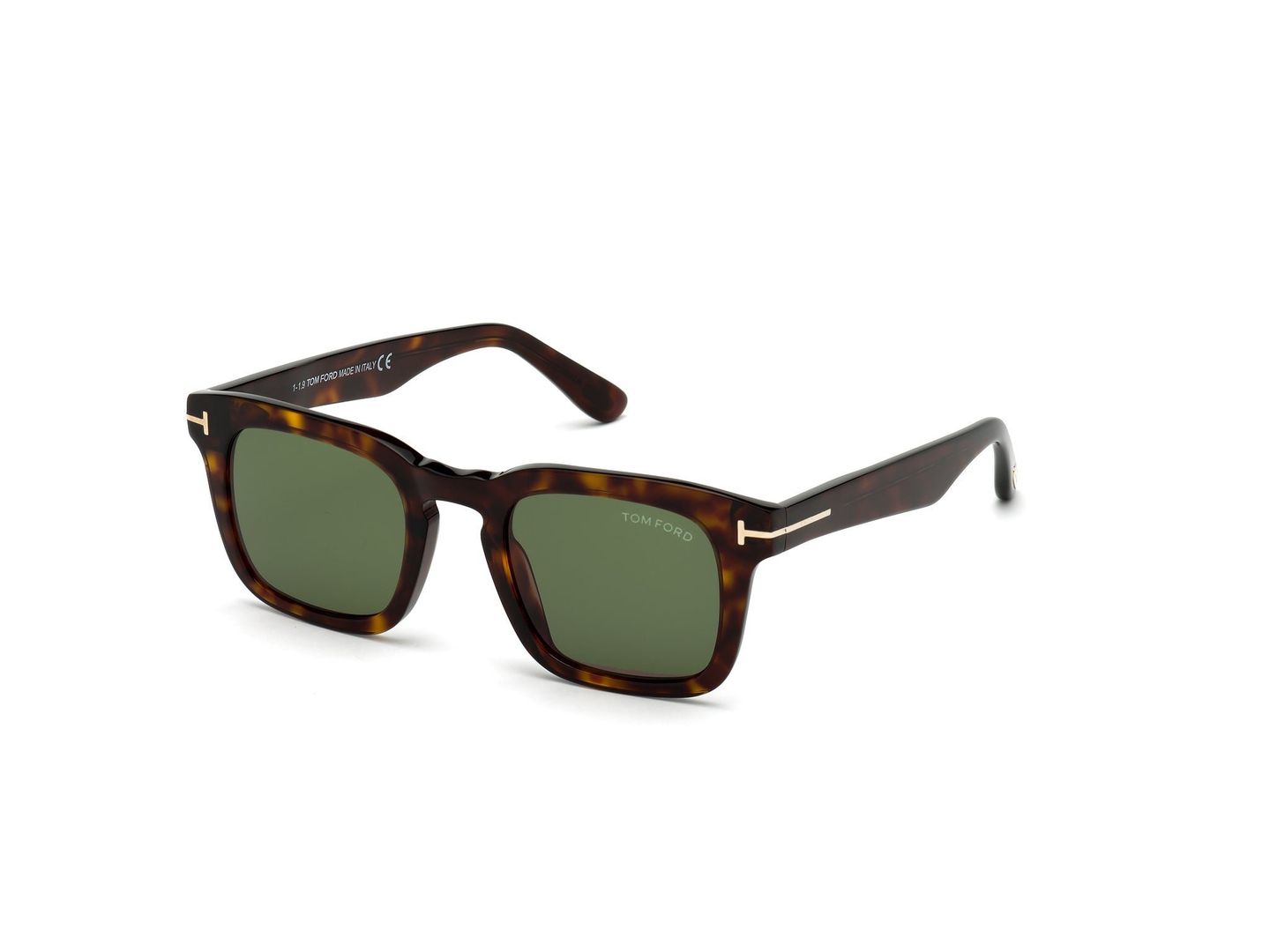 TOM FORD Mężczyzna TOM FORD FT0751 DAX 52N Okulary przeciwsłoneczne Acetat Hawana Zielony Kwadratowy Normalna - Image 1