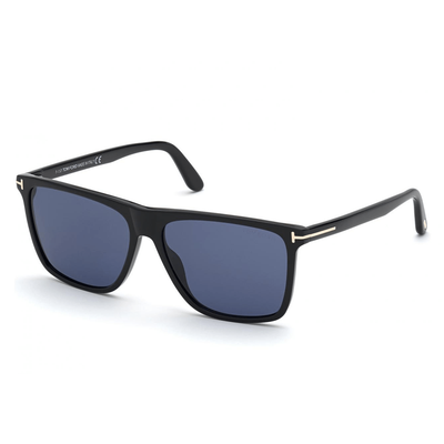 TOM FORD Mężczyzna TOM FORD FT0832 Fletcher 01V Okulary przeciwsłoneczne Acetat Czarny Niebieski Kwadratowy Normalna - Thumbnail 2