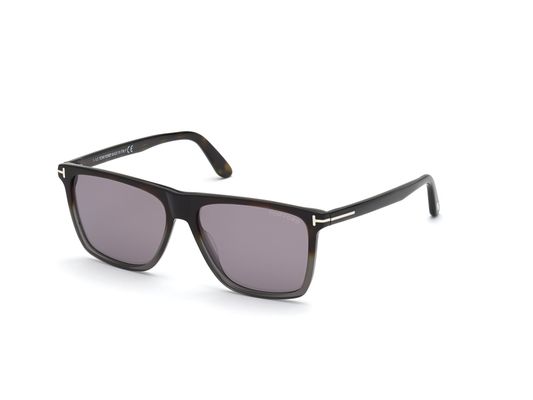 TOM FORD Mężczyzna TOM FORD FT0832 Fletcher 55C Okulary przeciwsłoneczne Acetat Hawana Dym Kwadratowy Normalna Lustro