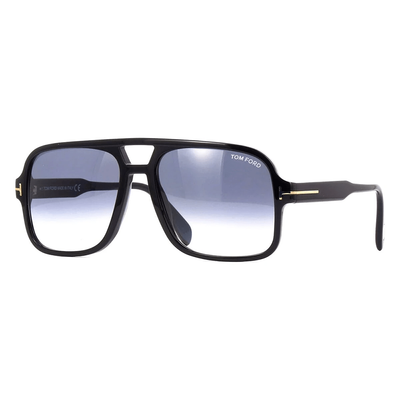 TOM FORD Mężczyzna TOM FORD FT0884 FALCONER-02 01B Okulary przeciwsłoneczne Acetat Czarny Szary Kwadratowy Normalna Zacieniony - Thumbnail 2