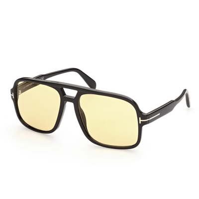 TOM FORD Mężczyzna TOM FORD FT0884 FALCONER-02 01E Okulary przeciwsłoneczne Acetat Czarny Brązowy Kwadratowy Normalna - Thumbnail 2