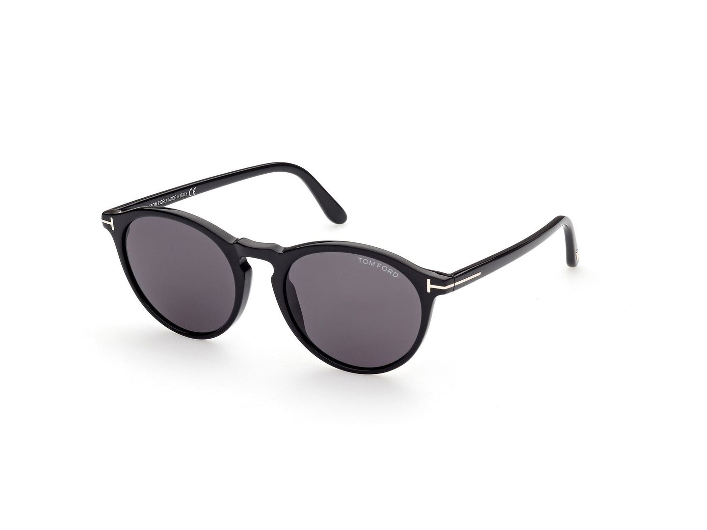 TOM FORD Mężczyzna TOM FORD FT0904 AURELE 01A Okulary przeciwsłoneczne Acetat Czarny Dym Okrągły Normalna - Image 1