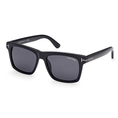 TOM FORD Mężczyzna TOM FORD FT0906-N BUCKLEY-02 01A Okulary przeciwsłoneczne Acetat Czarny Szary Kwadratowy Normalna - Thumbnail 2