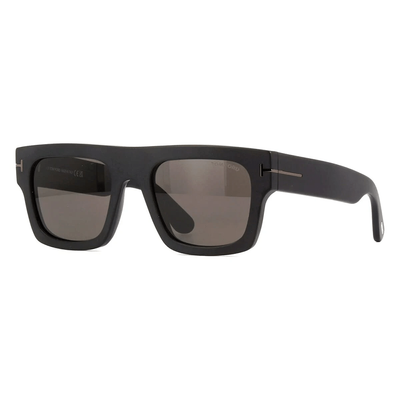 TOM FORD Mężczyzna TOM FORD FT0711-N FAUSTO 02A Okulary przeciwsłoneczne Acetat Czarny Szary Kwadratowy Normalna - Thumbnail 2