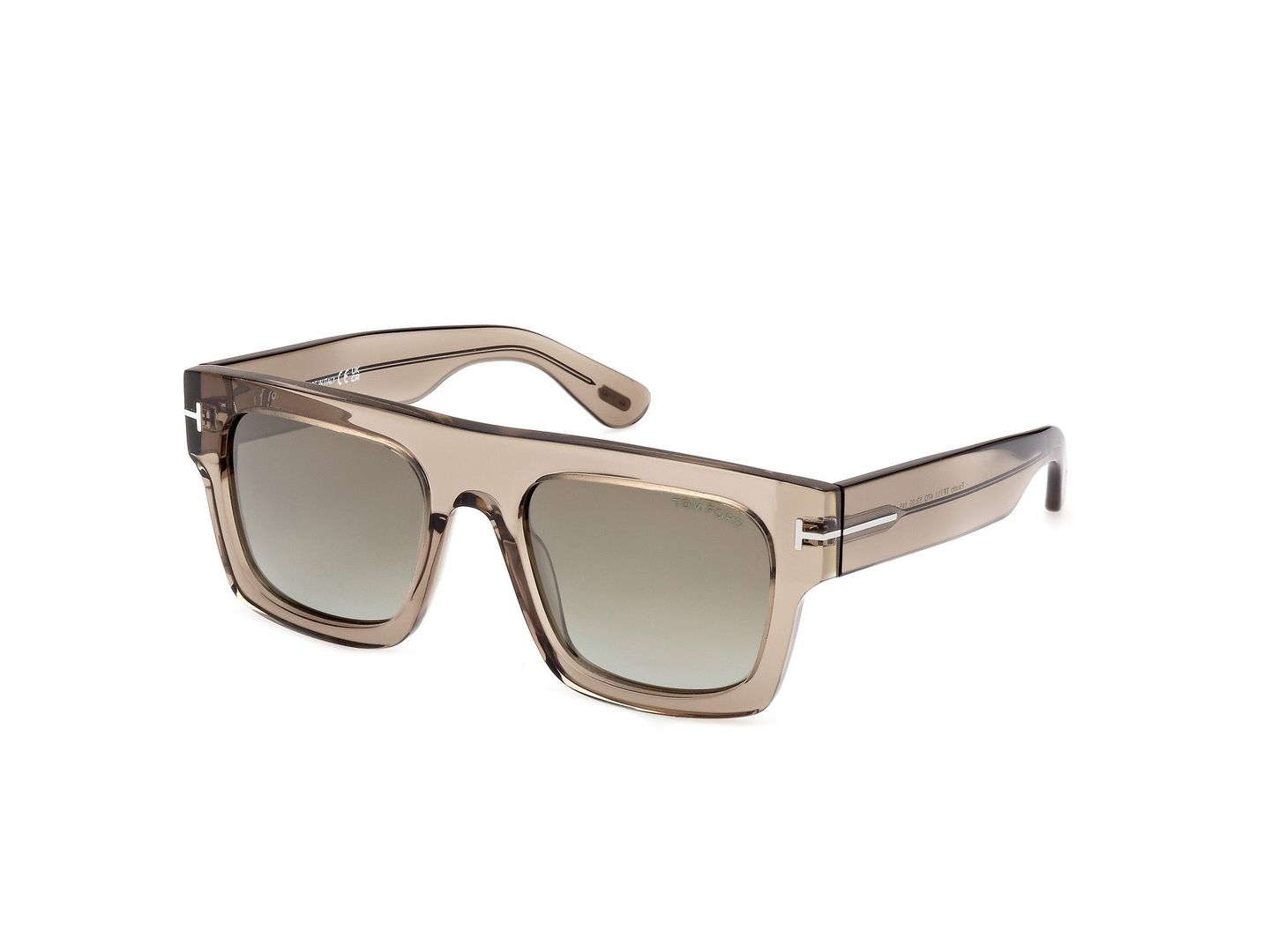 TOM FORD Mężczyzna TOM FORD FT0711 FAUSTO 47Q Okulary przeciwsłoneczne Acetat Brązowy Zielony Kwadratowy Normalna - Image 1