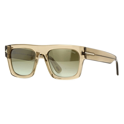 TOM FORD Mężczyzna TOM FORD FT0711 FAUSTO 47Q Okulary przeciwsłoneczne Acetat Brązowy Zielony Kwadratowy Normalna - Thumbnail 2