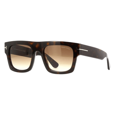 TOM FORD Mężczyzna TOM FORD FT0711 FAUSTO 52F Okulary przeciwsłoneczne Acetat Hawana Brązowy Kwadratowy Normalna Zacieniony - Thumbnail 2