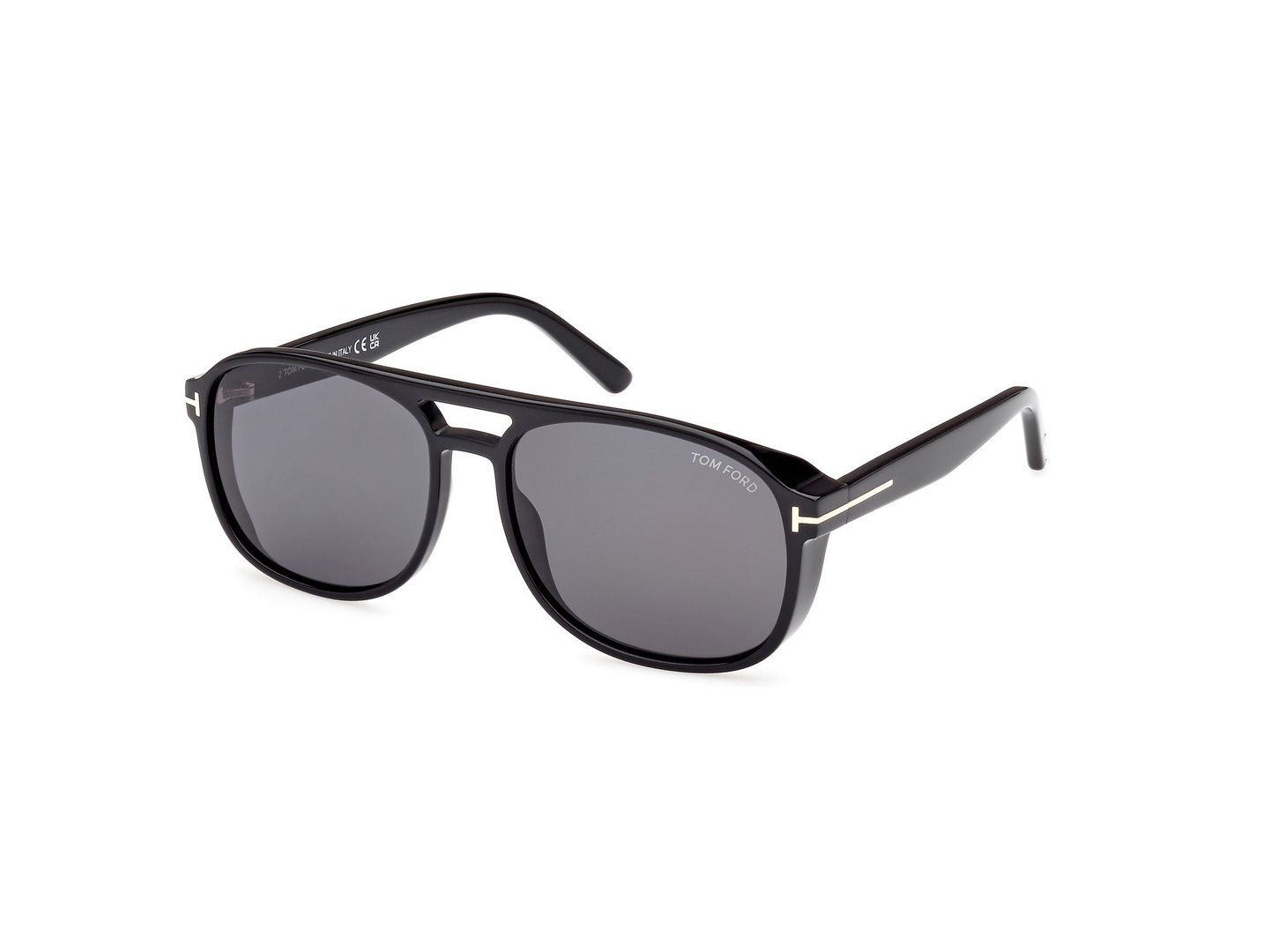 TOM FORD Mężczyzna TOM FORD FT1022 ROSCO 01A Okulary przeciwsłoneczne Acetat Czarny Szary Kwadratowy Normalna - Image 1