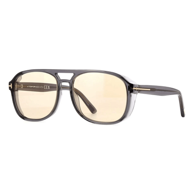 TOM FORD Mężczyzna TOM FORD FT1022 ROSCO 20E Okulary przeciwsłoneczne Acetat Szary Brązowy Kwadratowy Fotochromatyczny - Thumbnail 2
