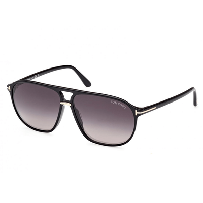 TOM FORD Mężczyzna TOM FORD FT1026 BRUCE 01B Okulary przeciwsłoneczne Acetat Czarny Szary Kwadratowy Normalna Zacieniony - Thumbnail 2