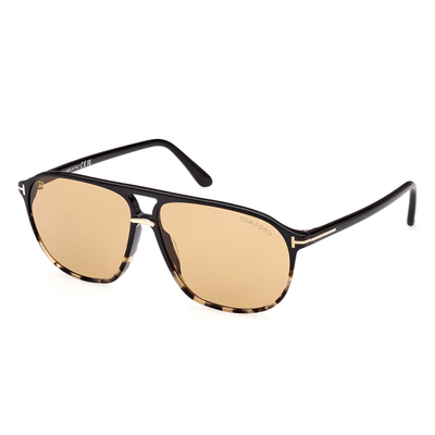 TOM FORD Mężczyzna TOM FORD FT1026 BRUCE 05E Okulary przeciwsłoneczne Acetat Czarny Brązowy Kwadratowy Normalna - Thumbnail 2