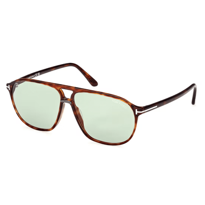 TOM FORD Mężczyzna TOM FORD FT1026 BRUCE 54N Okulary przeciwsłoneczne Acetat Hawana Zielony Kwadratowy Normalna - Thumbnail 2