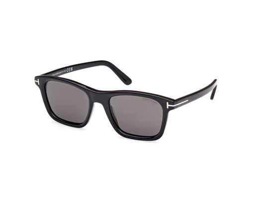TOM FORD Mężczyzna TOM FORD FT1179 BARRON 01D Okulary przeciwsłoneczne Acetat Czarny Dym Kwadratowy Spolaryzowane