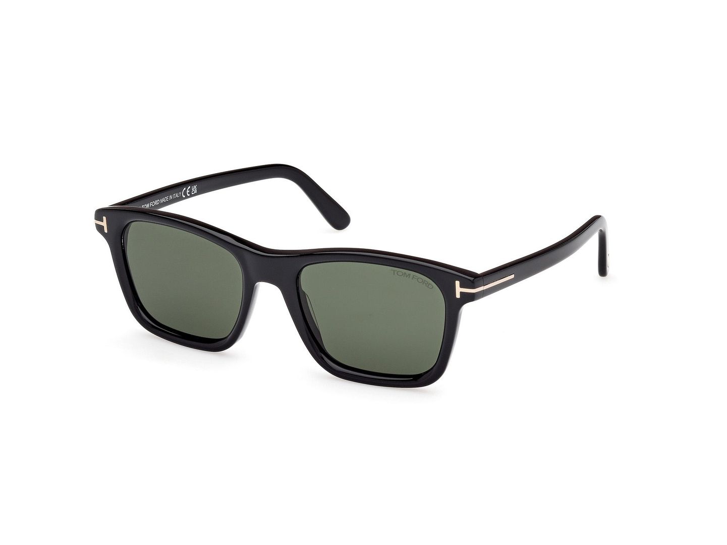 TOM FORD Mężczyzna TOM FORD FT1179 BARRON 01N Okulary przeciwsłoneczne Acetat Czarny Zielony Kwadratowy Normalna - Image 1