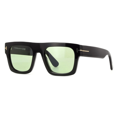 TOM FORD Mężczyzna TOM FORD FT0711 FAUSTO 01N Okulary przeciwsłoneczne Acetat Czarny Zielony Kwadratowy Fotochromatyczny - Thumbnail 2