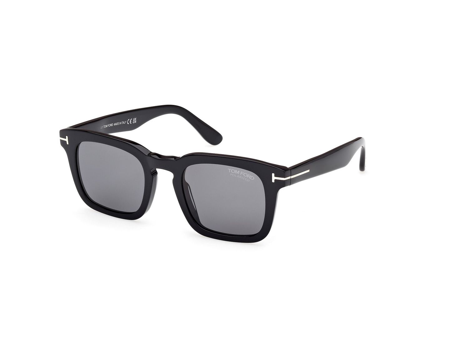 TOM FORD Mężczyzna TOM FORD FT0751 DAX 01D Okulary przeciwsłoneczne Acetat Czarny Dym Kwadratowy Spolaryzowane - Image 1