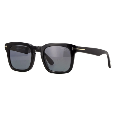TOM FORD Mężczyzna TOM FORD FT0751 DAX 01D Okulary przeciwsłoneczne Acetat Czarny Dym Kwadratowy Spolaryzowane - Thumbnail 2