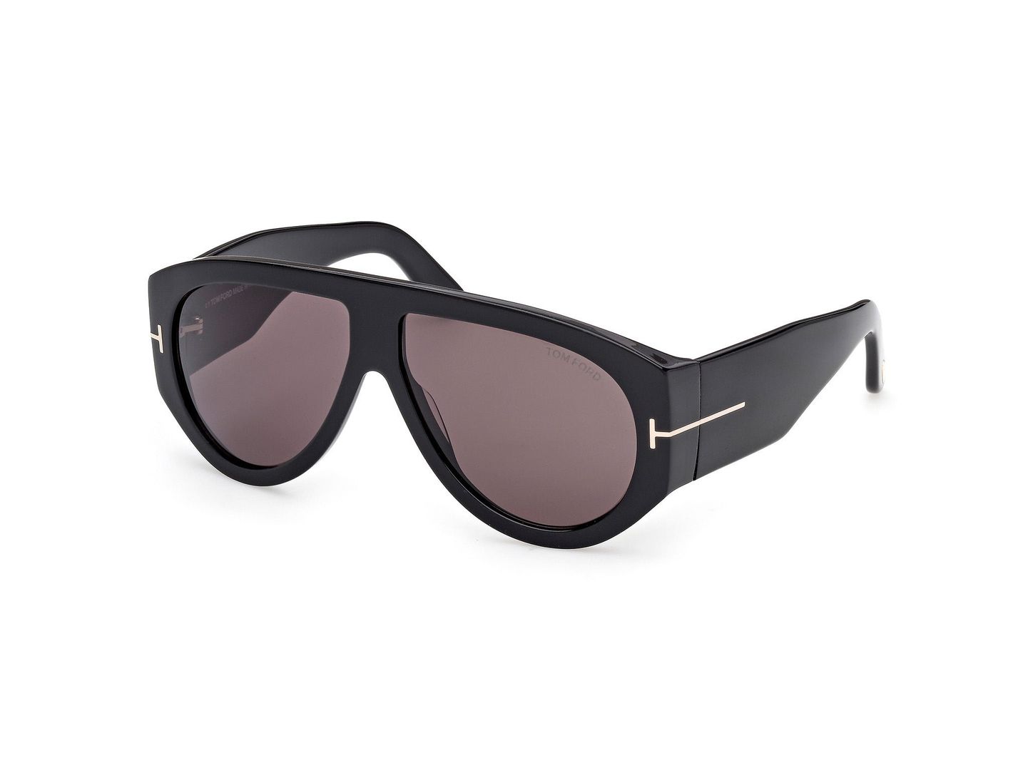 TOM FORD Mężczyzna TOM FORD FT1044 BRONSON 01A Okulary przeciwsłoneczne Acetat Czarny Dym Pilot Normalna - Image 1