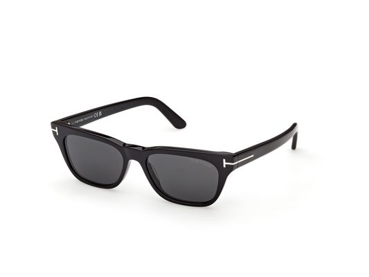 TOM FORD Unisex TOM FORD FT1362 PENN-02 01A Okulary przeciwsłoneczne Acetat Czarny Dym Kwadratowy Normalna