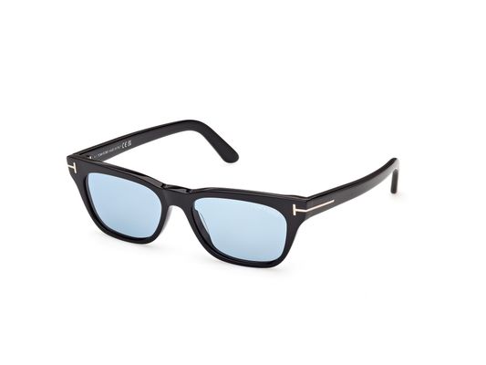 TOM FORD Unisex TOM FORD FT1362 PENN-02 01V Okulary przeciwsłoneczne Acetat Czarny Niebieski Kwadratowy Normalna