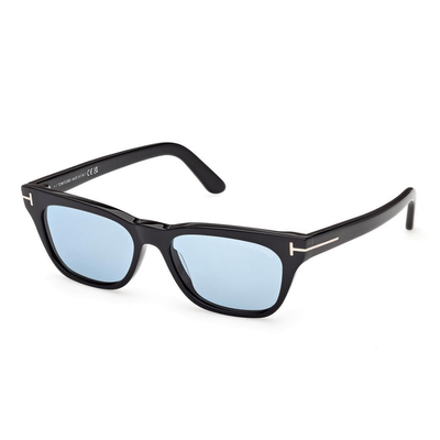 TOM FORD Unisex TOM FORD FT1362 PENN-02 01V Okulary przeciwsłoneczne Acetat Czarny Niebieski Kwadratowy Normalna - Thumbnail 2