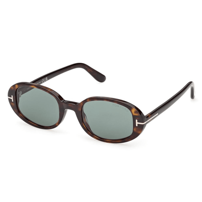 TOM FORD Kobieta TOM FORD FT1364 IGGY 52N Okulary przeciwsłoneczne Acetat Hawana Zielony Okrągły Normalna - Thumbnail 2