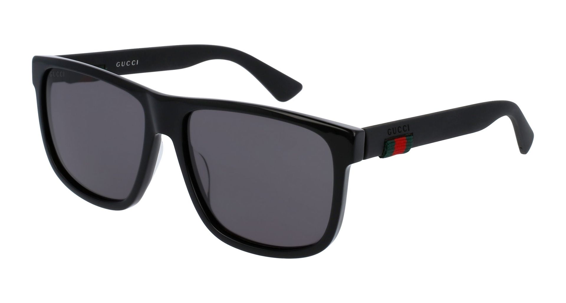 Gucci Mężczyzna Gucci GG0010S 001 Okulary przeciwsłoneczne Acetat Czarny Szary Kwadratowy Normalna - Image 1