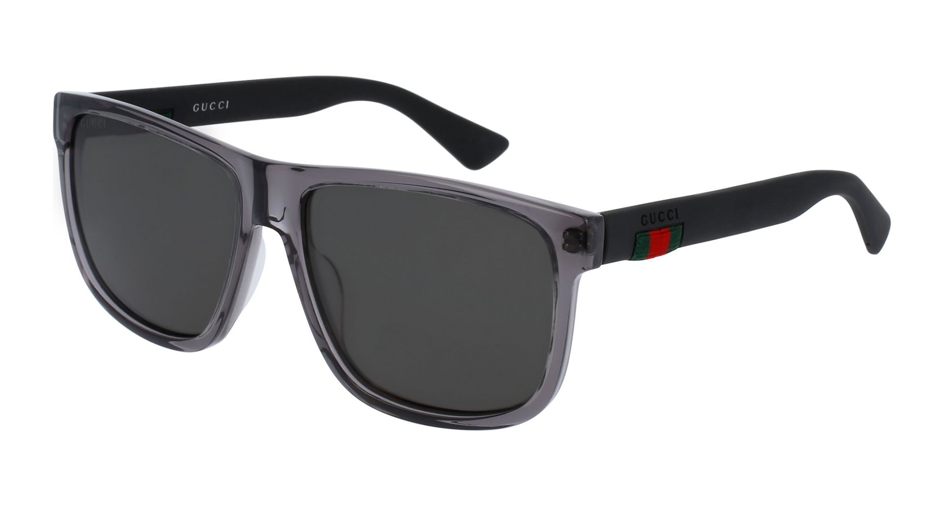 Gucci Mężczyzna Gucci GG0010S 004 Okulary przeciwsłoneczne Acetat Szary Szary Kwadratowy Spolaryzowane - Image 1
