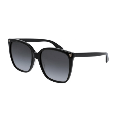 Gucci Kobieta Gucci GG0022S 001 Okulary przeciwsłoneczne Acetat Czarny Szary Cat Eye Normalna - Thumbnail 2