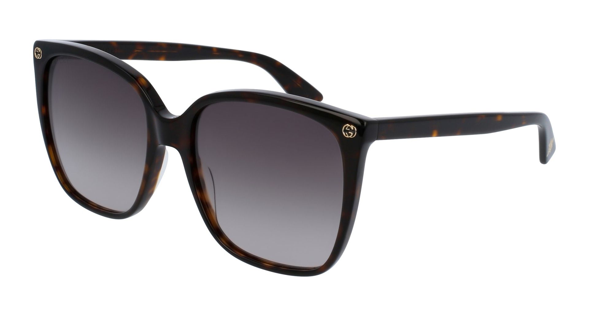 Gucci Kobieta Gucci GG0022S 003 Okulary przeciwsłoneczne Acetat Hawana Brązowy Cat Eye Normalna - Image 1