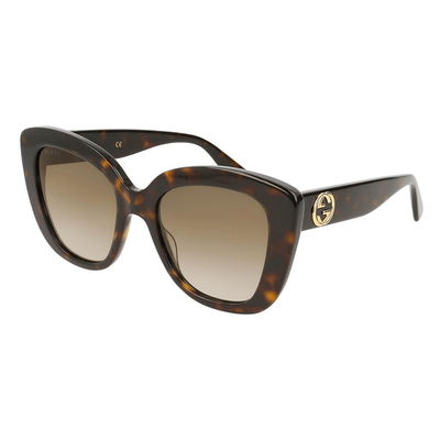 Gucci Kobieta Gucci GG0327S 002 Okulary przeciwsłoneczne Plastikowy Hawana Brązowy Cat Eye Normalna - Thumbnail 2
