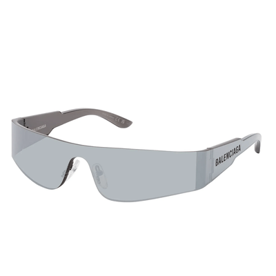 Balenciaga Unisex Balenciaga BB0041S 002 Okulary przeciwsłoneczne Nylon Srebrny Srebrny Maska Normalna - Thumbnail 2