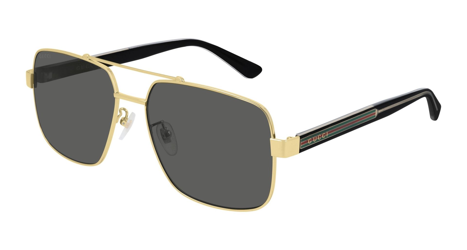 Gucci Mężczyzna Gucci GG0529S 001 Okulary przeciwsłoneczne Metal Złoty Szary Pilot Normalna - Image 1